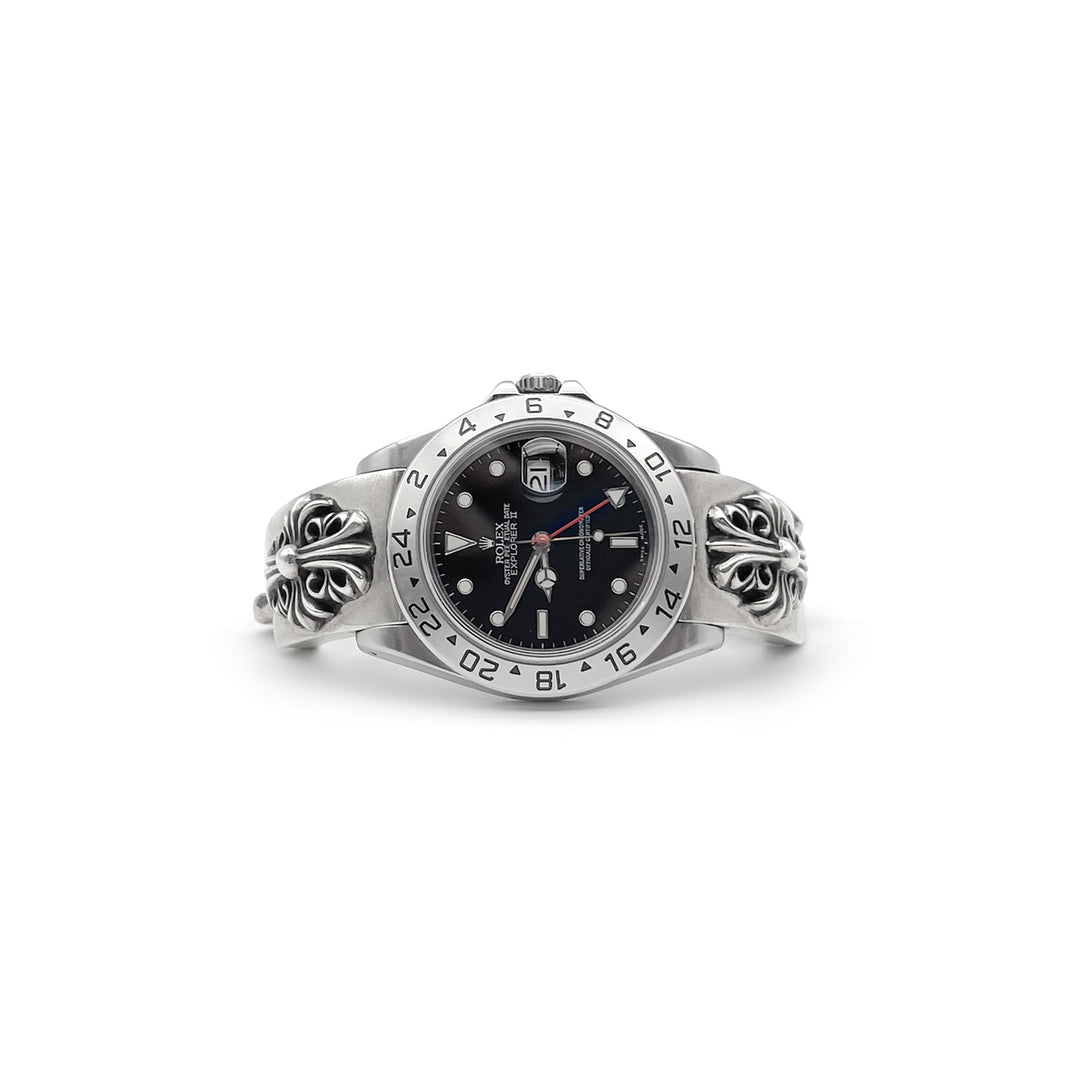 Chrome Hearts Rolex Black Dial Explorer II Lobster Clasp Keeper Watch Strap - SHENGLI ROAD MARKET