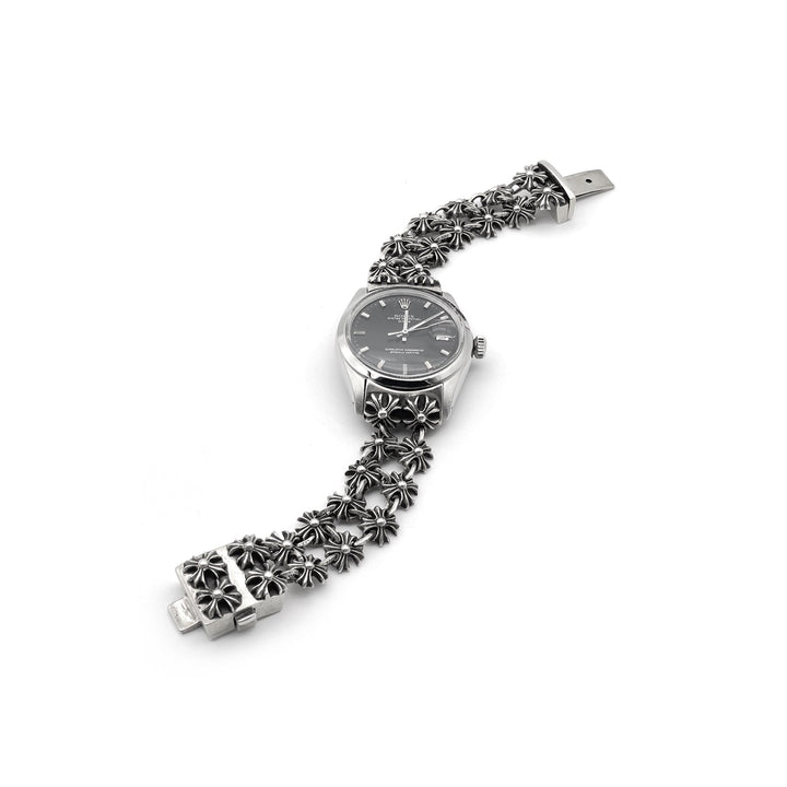 Chrome Hearts Rolex Black Dial Plus Double Cross Box Clasp Watch Strap - SHENGLI ROAD MARKET
