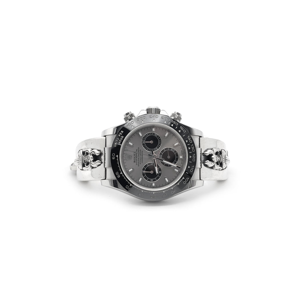 Chrome Hearts Rolex Daytona Dagger Cuban Link Watch Strap - SHENGLI ROAD MARKET