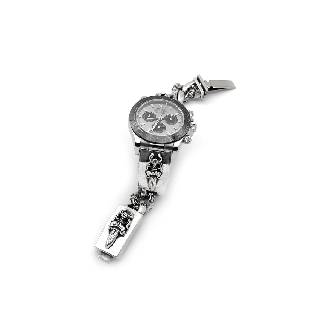 Chrome Hearts Rolex Daytona Dagger Cuban Link Watch Strap - SHENGLI ROAD MARKET