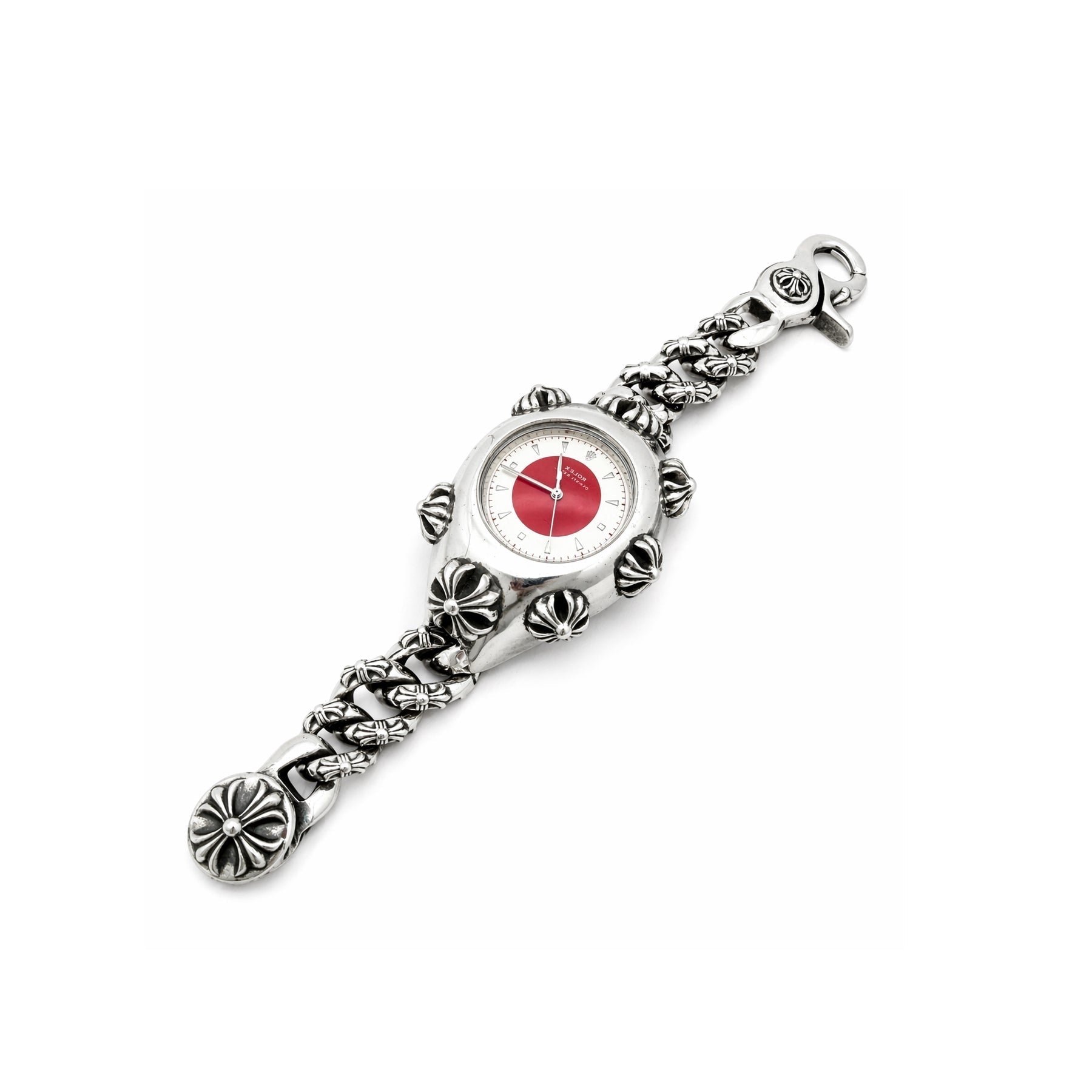 時計 CHROME HEARTS Chrome Hearts Rolex Red Dial Full Cross Lobster Clasp Watch Strap