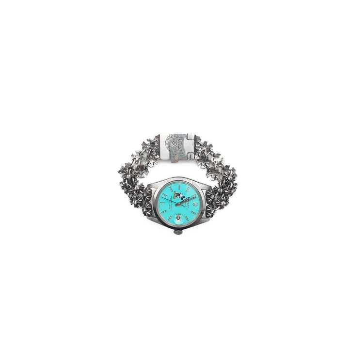 Chrome Hearts Rolex Silver Cross Plus Diamonds Bracelet - SHENGLI ROAD MARKET