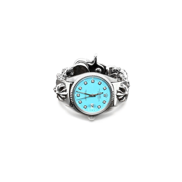 Chrome Hearts Rolex Tiffany Blue Dial Cross Lobster Clasp Watch Strap - SHENGLI ROAD MARKET