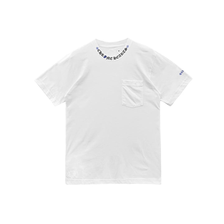 Chrome Hearts Roling Stones Blue Neck Script Logo Short Sleeve Tee - SHENGLI ROAD MARKET