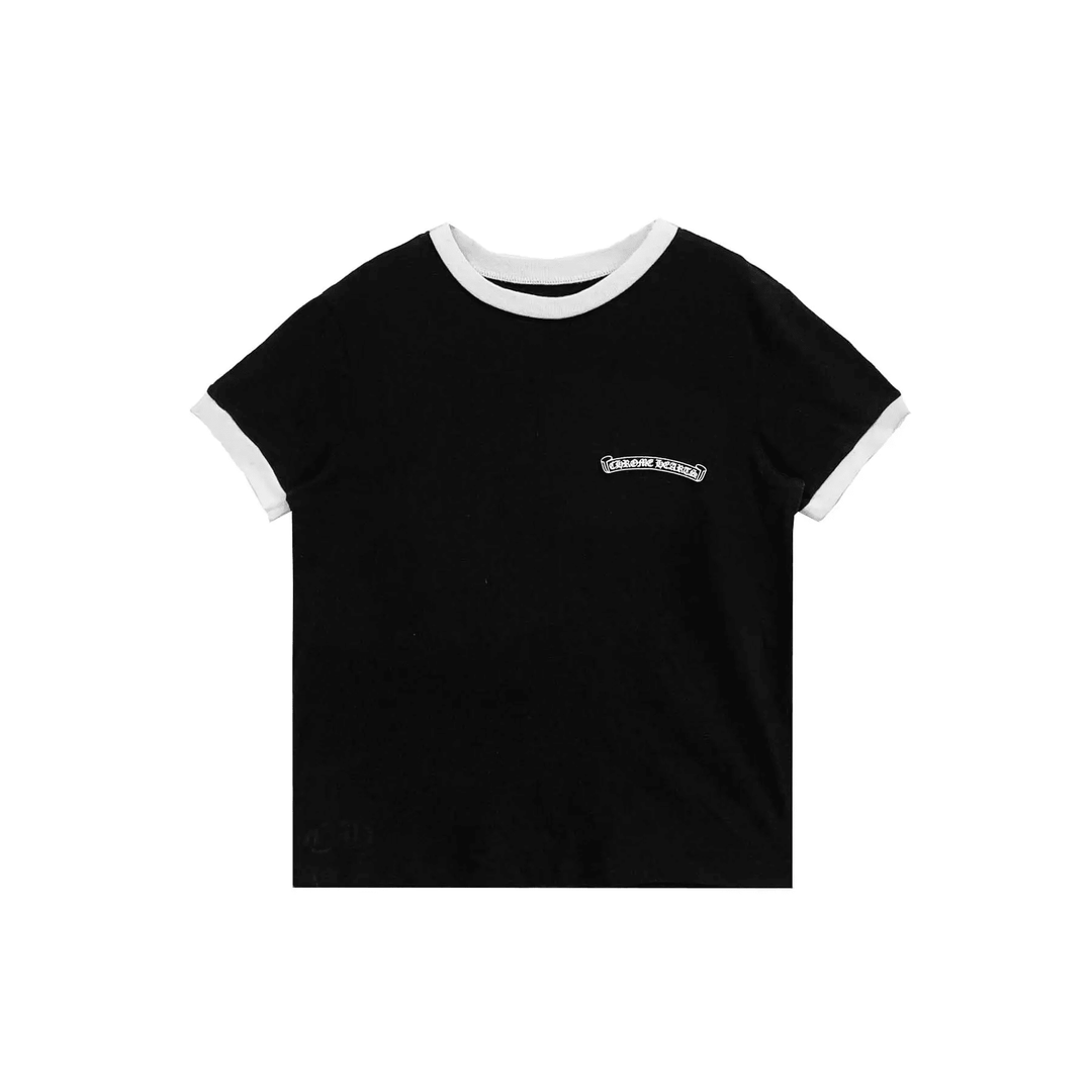 Chrome Hearts Roller Skates Horseshoe Black Short Sleeve Tee - SRM Chrome Hearts Roller Skates Horseshoe Black Short Sleeve Tee - SRM