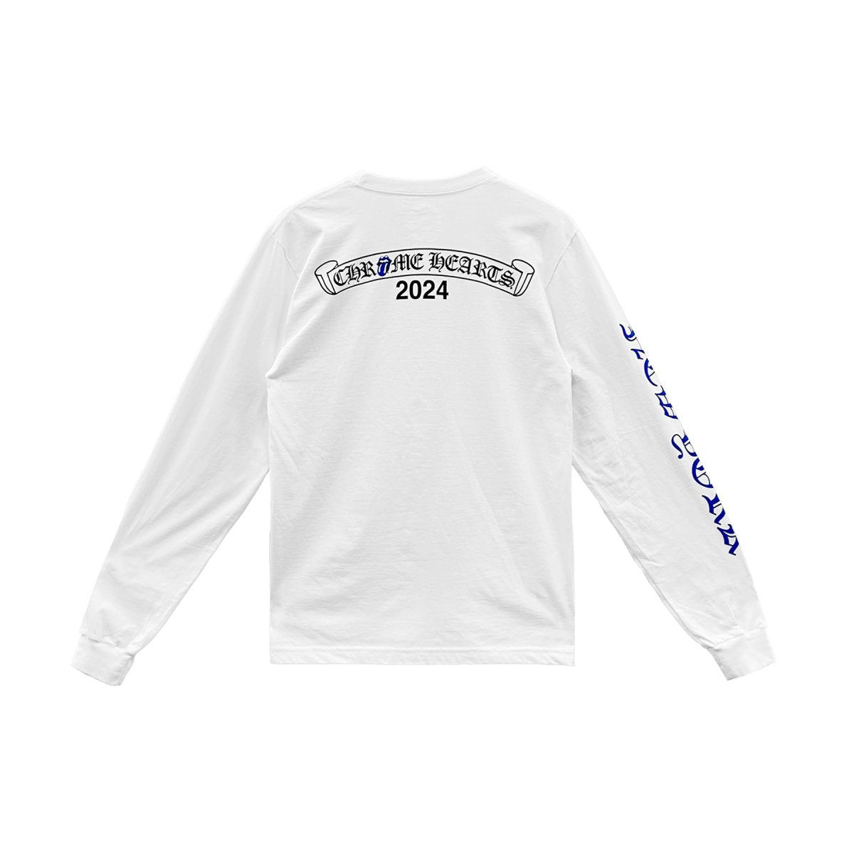 Tシャツ・カットソー Chrome hearts Rolling stones NY 2024 tour L/s tee White blue Chrome Hearts x The Rolling Stones 2024 Neck Logo Long