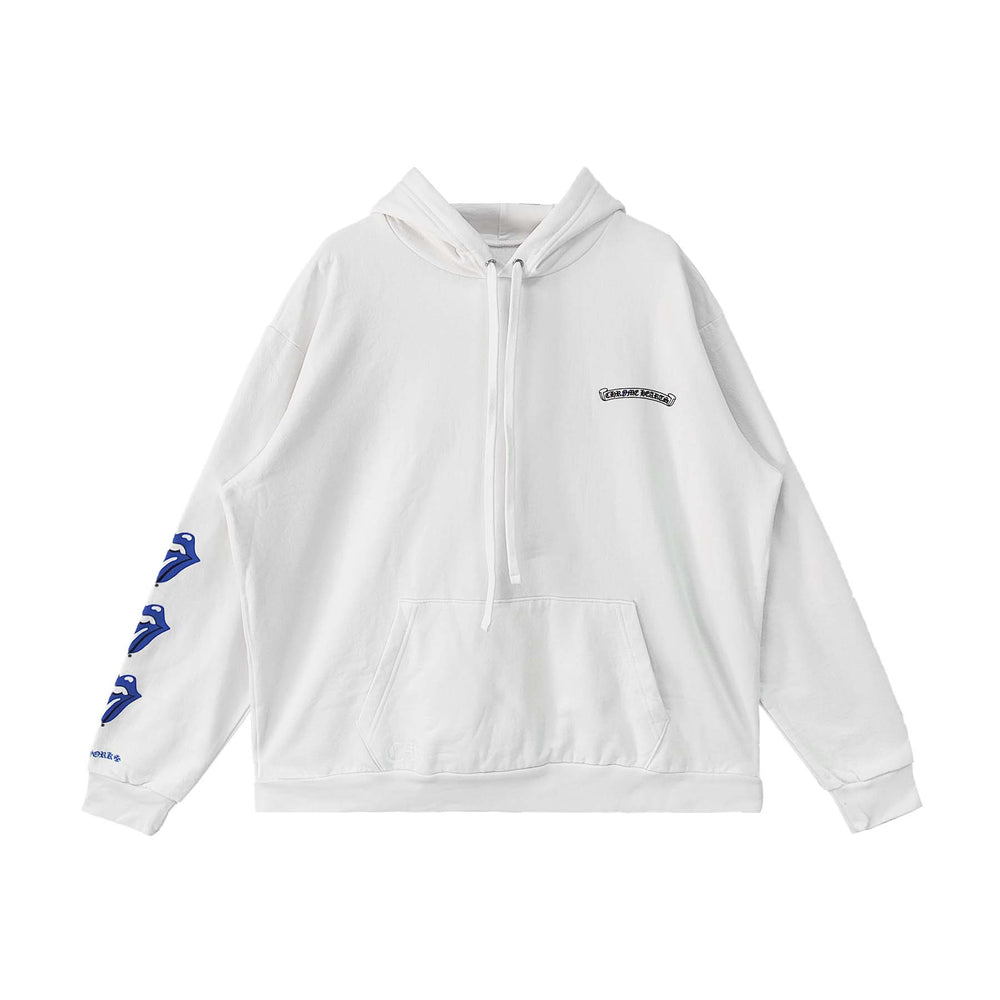 Chrome Hearts Rolling Stones New York Exclusive White Hoodie - SHENGLI ROAD MARKET