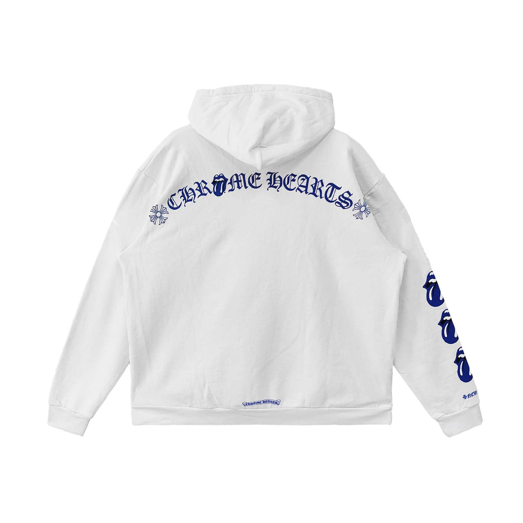 Chrome Hearts Rolling Stones New York Exclusive White Pullover Chrome Hearts Rolling Stones New York Exclusive White Pullover