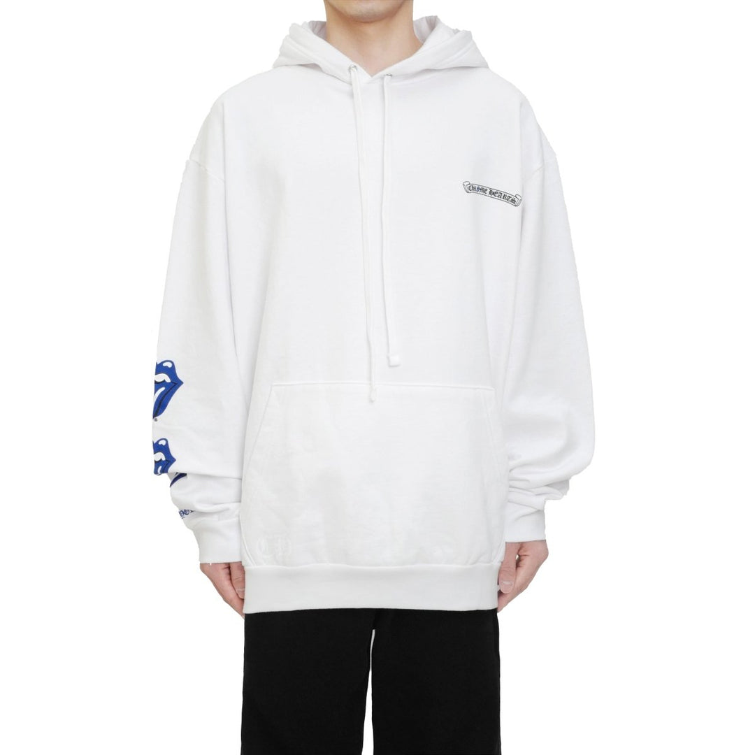 Chrome Hearts Rolling Stones New York Exclusive White Hoodie - SHENGLI ROAD MARKET