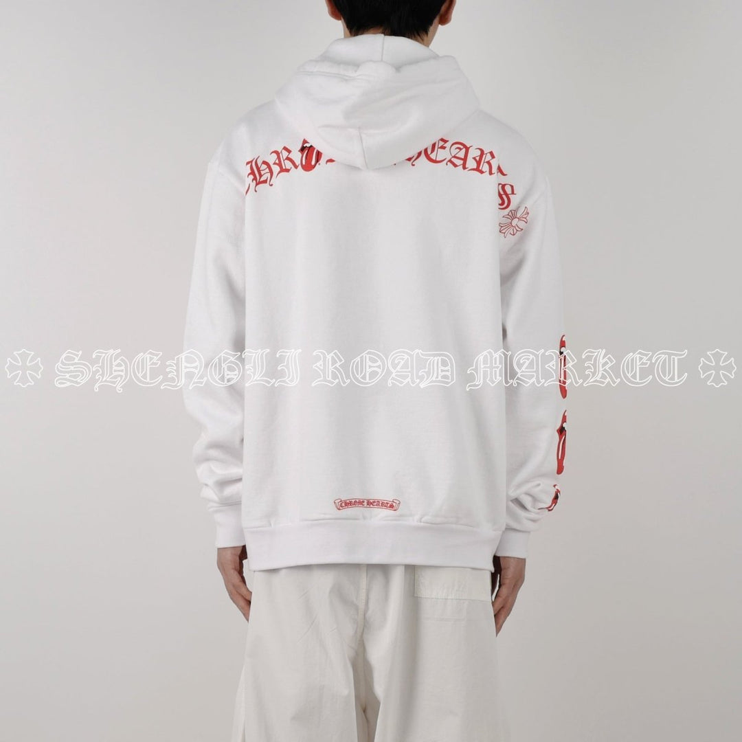 Chrome Hearts Rolling Stones Scroll Logo Hoodie - SHENGLI ROAD MARKET