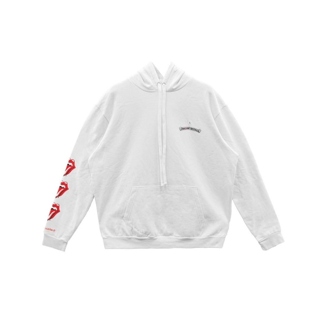 Chrome Hearts Rolling Stones Scroll Logo Hoodie - SHENGLI ROAD MARKET