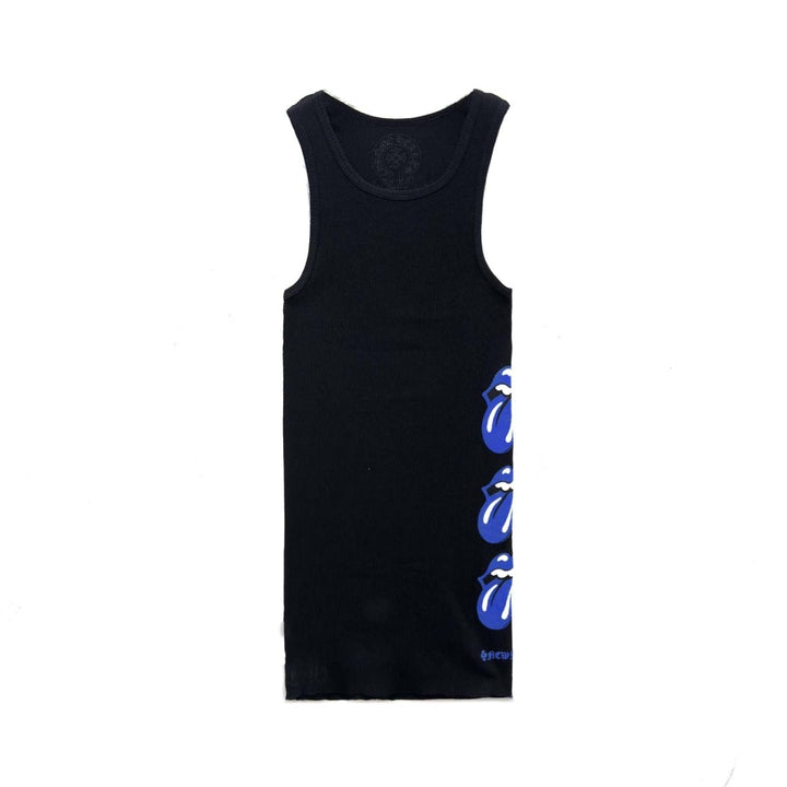 Chrome Hearts Rolling Stones Scroll Logo Tank Top - SHENGLI ROAD MARKET