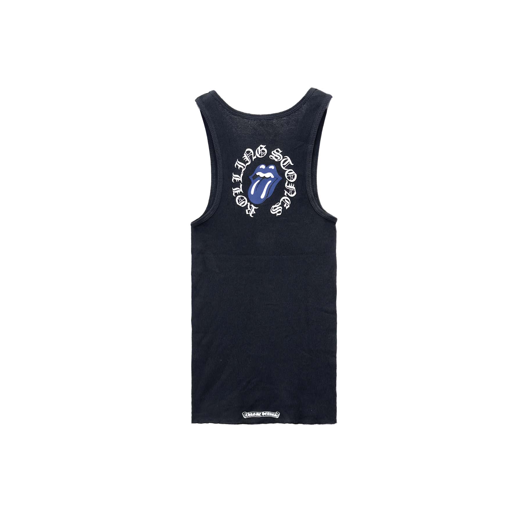 ChromeHearts*TheRollingStonesコラボタンクトップ Chrome Hearts Rolling Stones Tongue Black Rib Tank Top - SRM