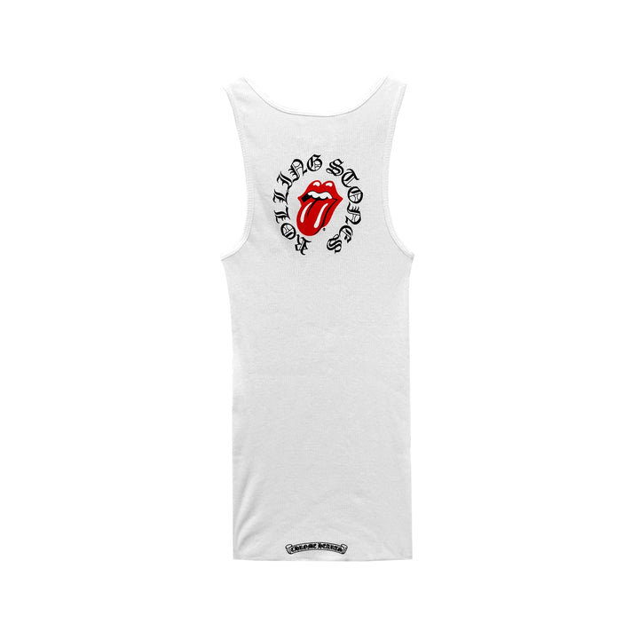 Chrome Hearts Rolling Stones Tongue White Tank Top - SHENGLI ROAD MARKET
