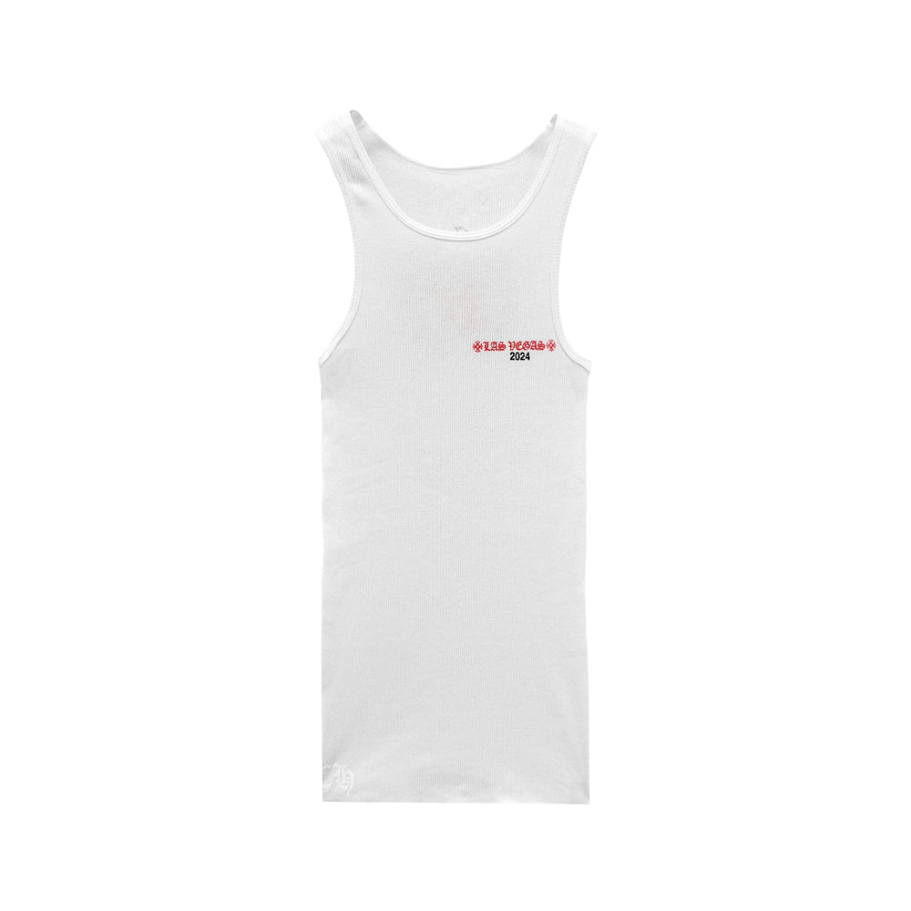 Chrome Hearts Rolling Stones Tongue White Tank Top - SHENGLI ROAD MARKET