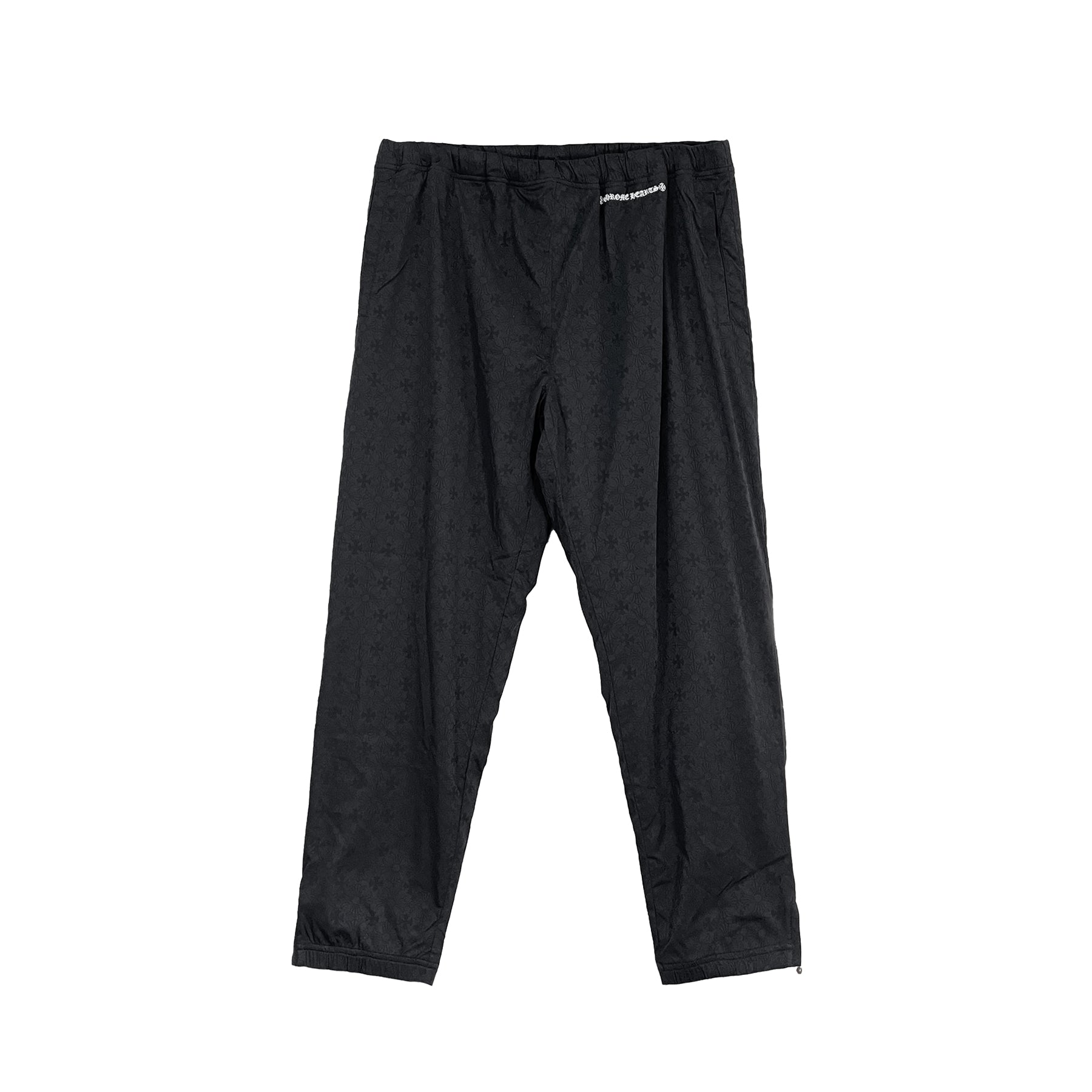 CHROME HEARTSクロスラインストーンパンツ Chrome Hearts Script Cross Pattern Zipper Track Pants – SHENGLI