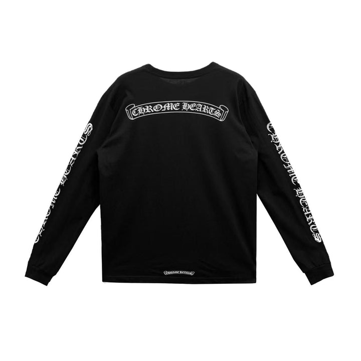 Chrome Hearts Script Scroll Logo Long Sleeve T-Shirt - SHENGLI ROAD MARKET