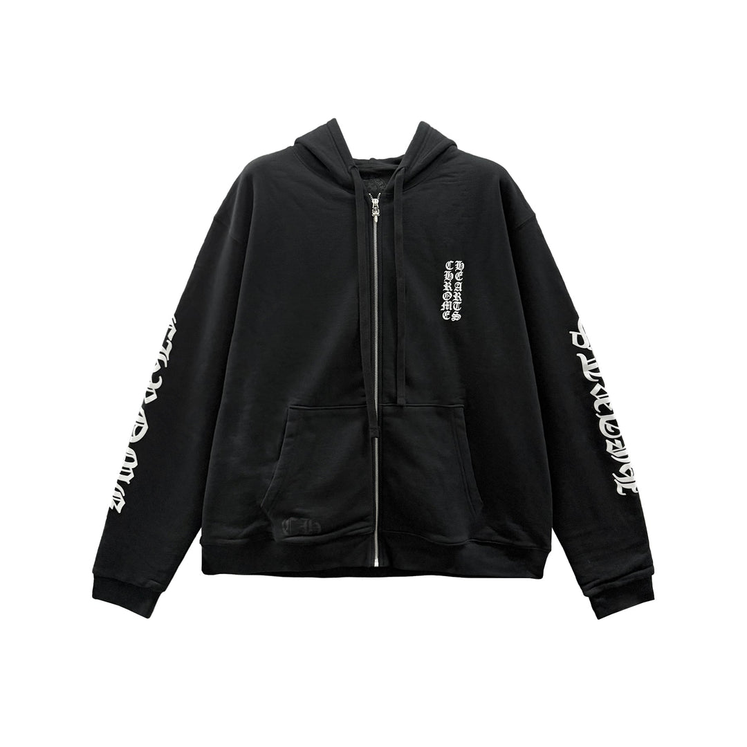 Chrome Hearts Script Thermal Zip Up Hoodie - SHENGLI ROAD MARKET