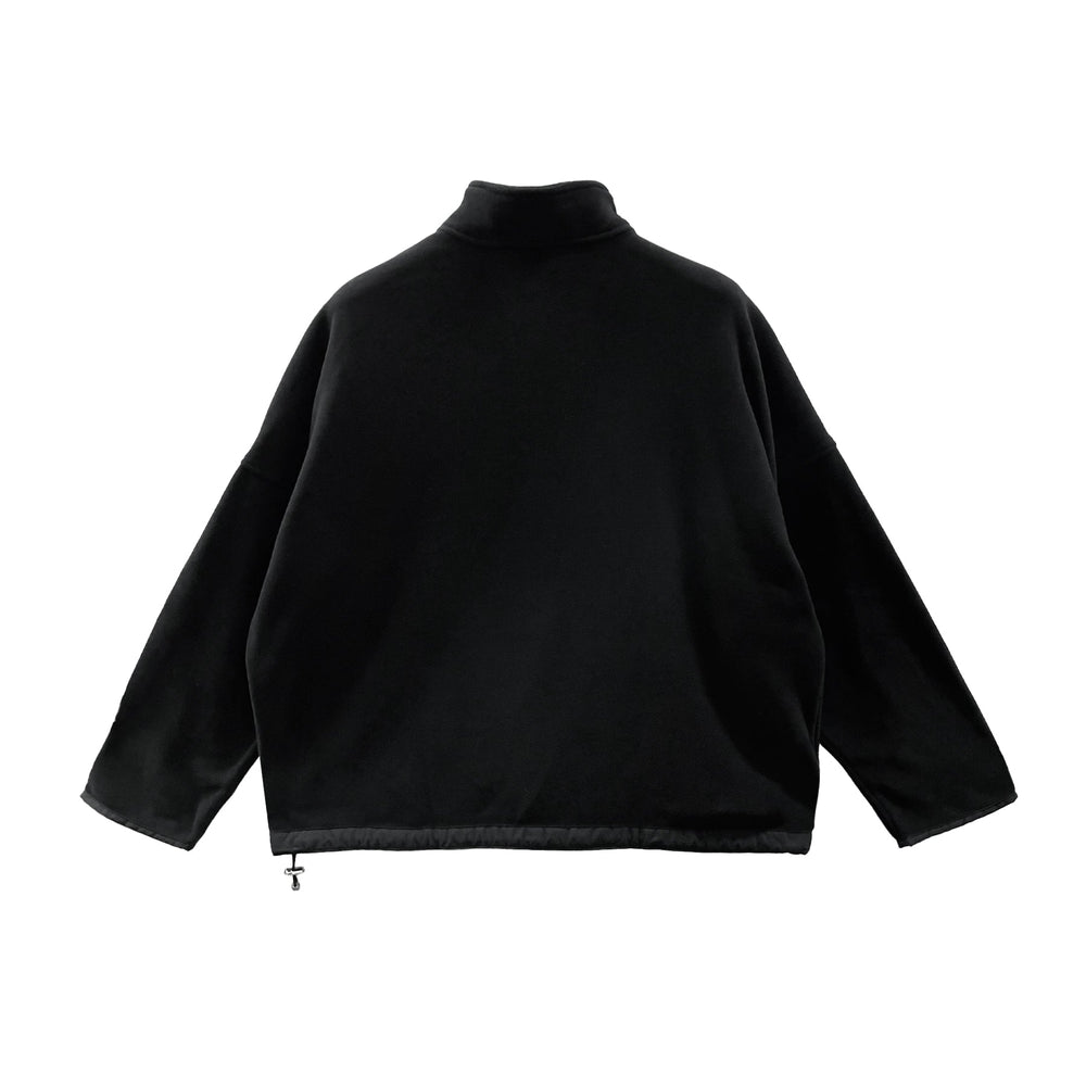 Chrome Hearts Scroll Cross Leather Patch Half Zip Fleece Sweatshirt - SHENGLI ROAD MARKET