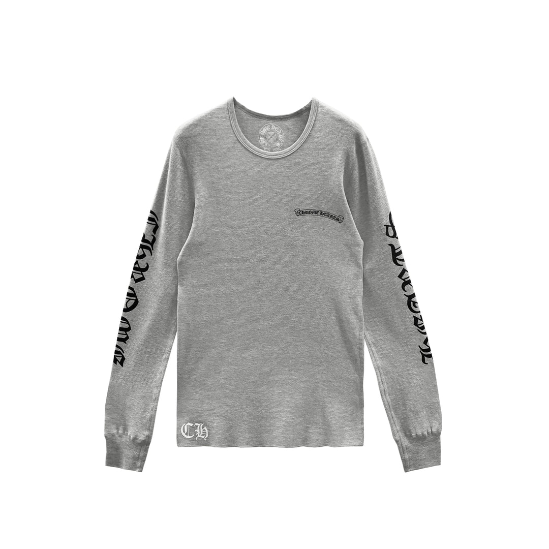 Chrome Hearts Scroll Label Waffle Thermal Long Sleeve Tee - SHENGLI ROAD MARKET