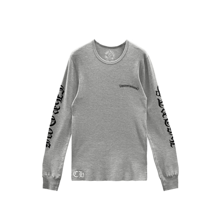 Chrome Hearts Scroll Label Waffle Thermal Long Sleeve Tee - SHENGLI ROAD MARKET