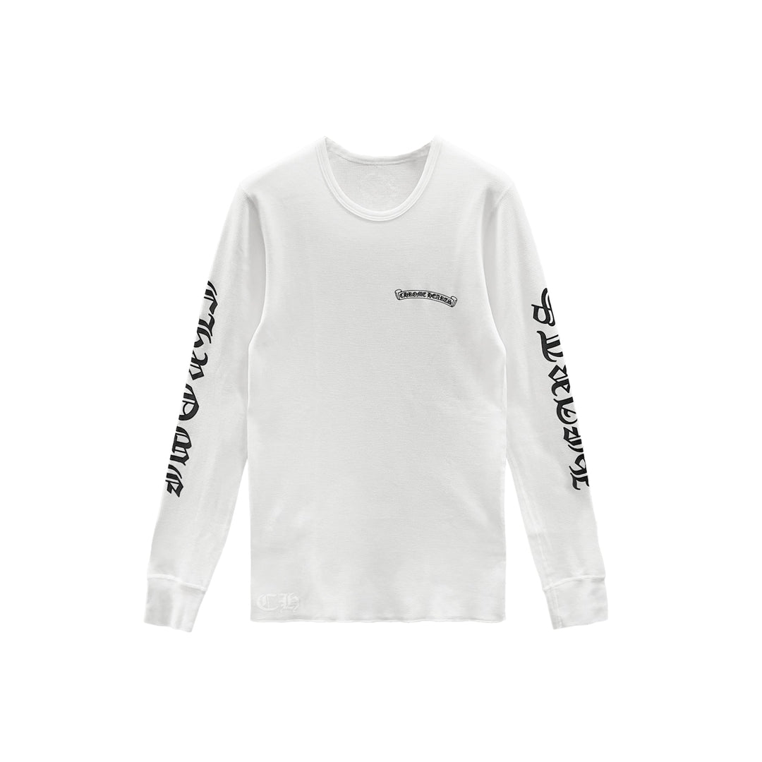 Chrome Hearts Scroll Label Waffle Thermal Long Sleeve Tee - SHENGLI ROAD MARKET