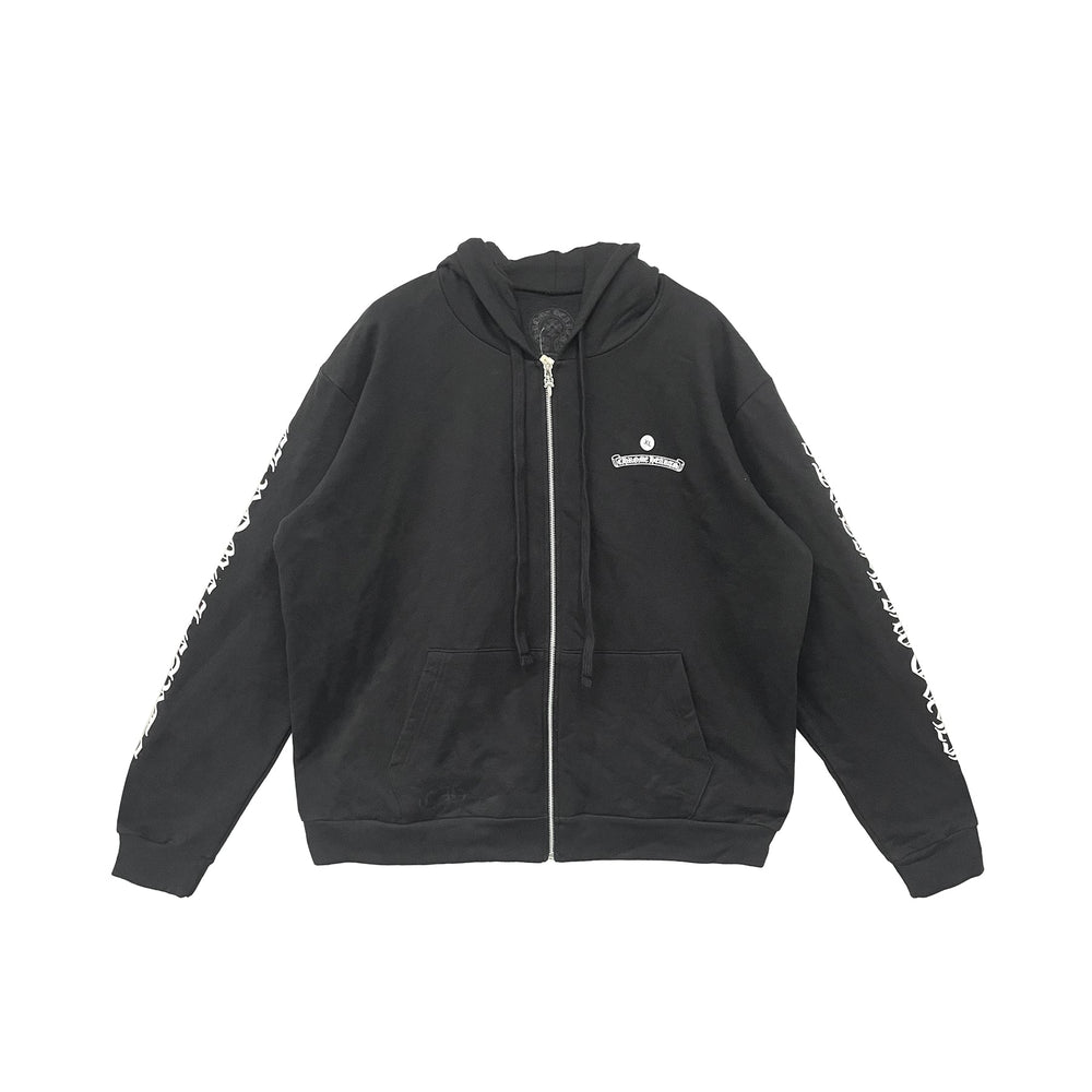 Chrome Hearts Scroll Logo Zip Up Hoodie - SHENGLI ROAD MARKET