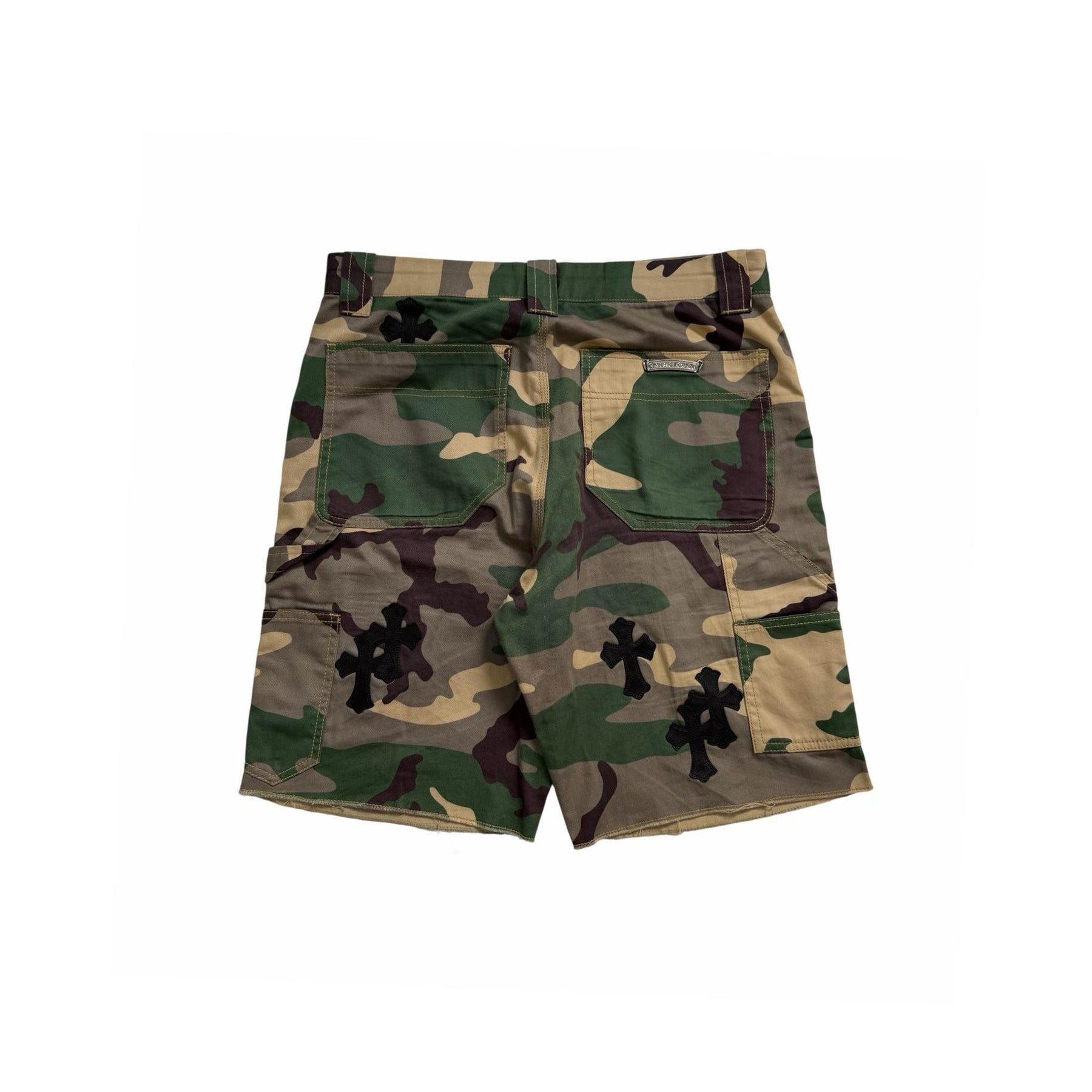 Chrome Hearts Sex Records Green Camouflage Carpenter Shorts - SRM