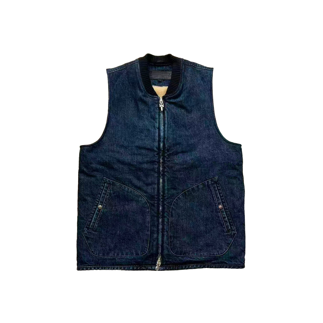 Chrome hearts Sherpa denim vest - SHENGLI ROAD MARKET