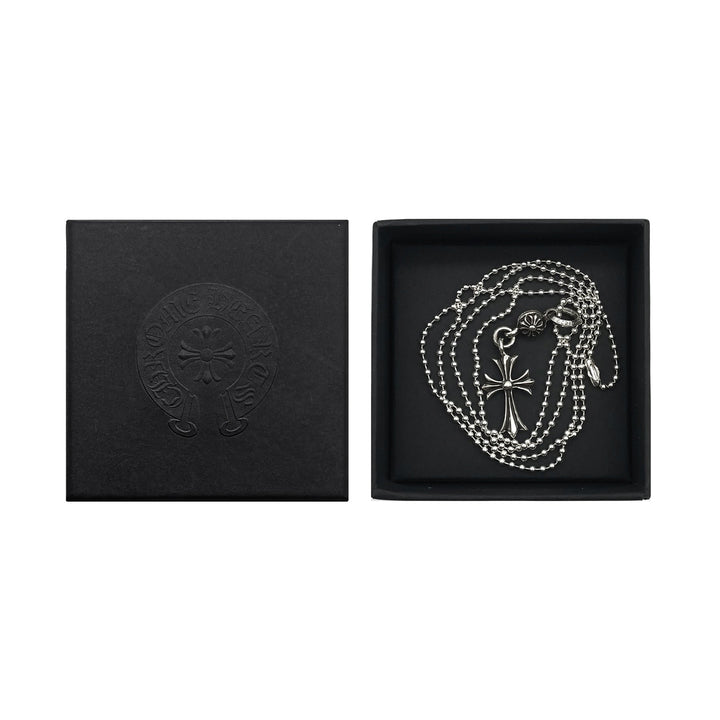 Chrome Hearts Silver 1 Ball Tiny Cross Ball Chain Necklace - SHENGLI ROAD MARKET