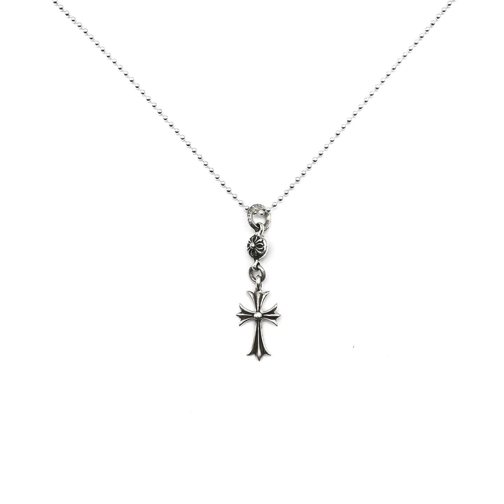 Chrome Hearts Silver 1 Ball Tiny Cross Ball Chain Necklace - SHENGLI ROAD MARKET