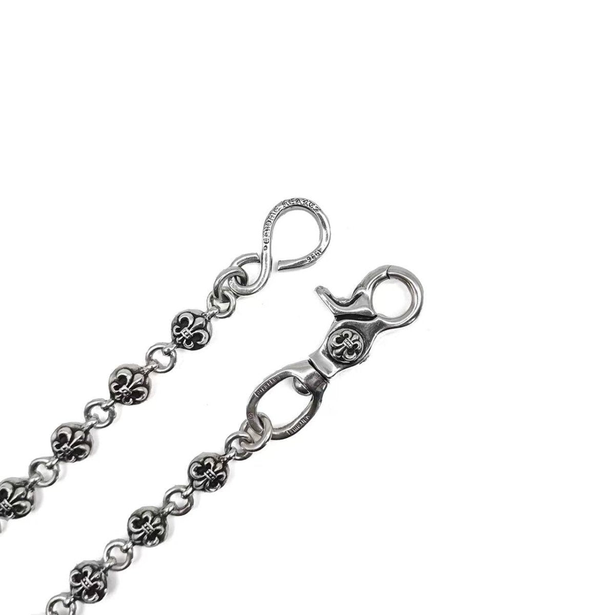 CHROME HEARTS シルバーウォレットチェーン Chrome Hearts Silver 1 Clip BS Fleur Wallet Chain - SRM – SHENGLI