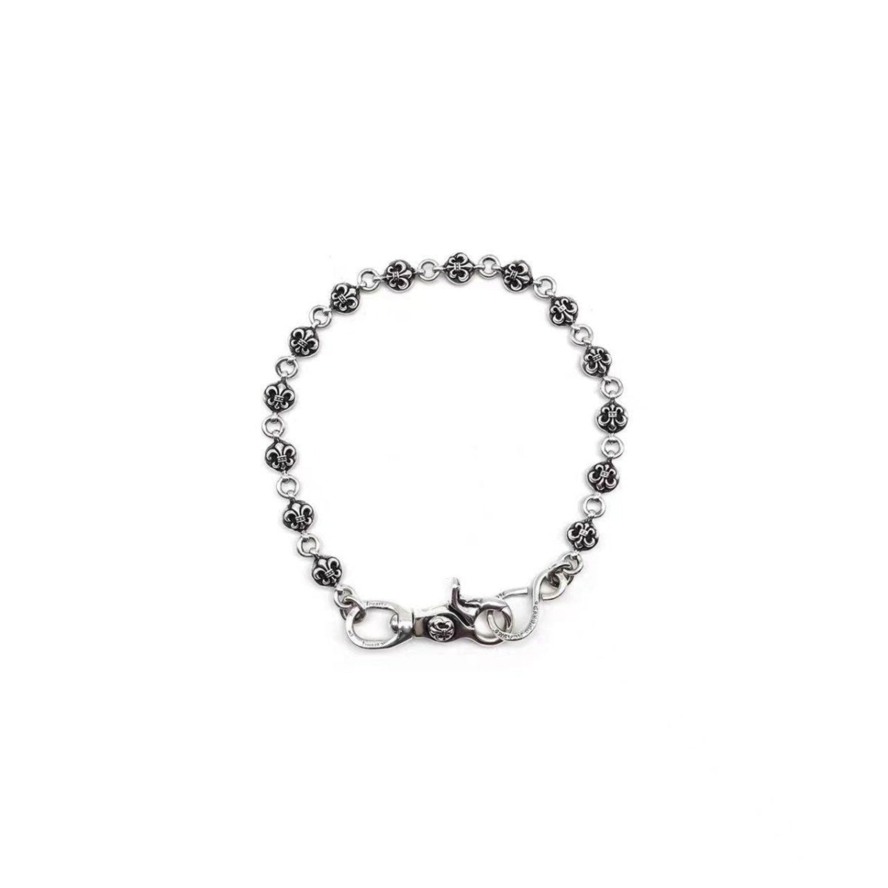 Chrome Hearts Silver 1 Clip BS Fleur Wallet Chain - SRM – SHENGLI