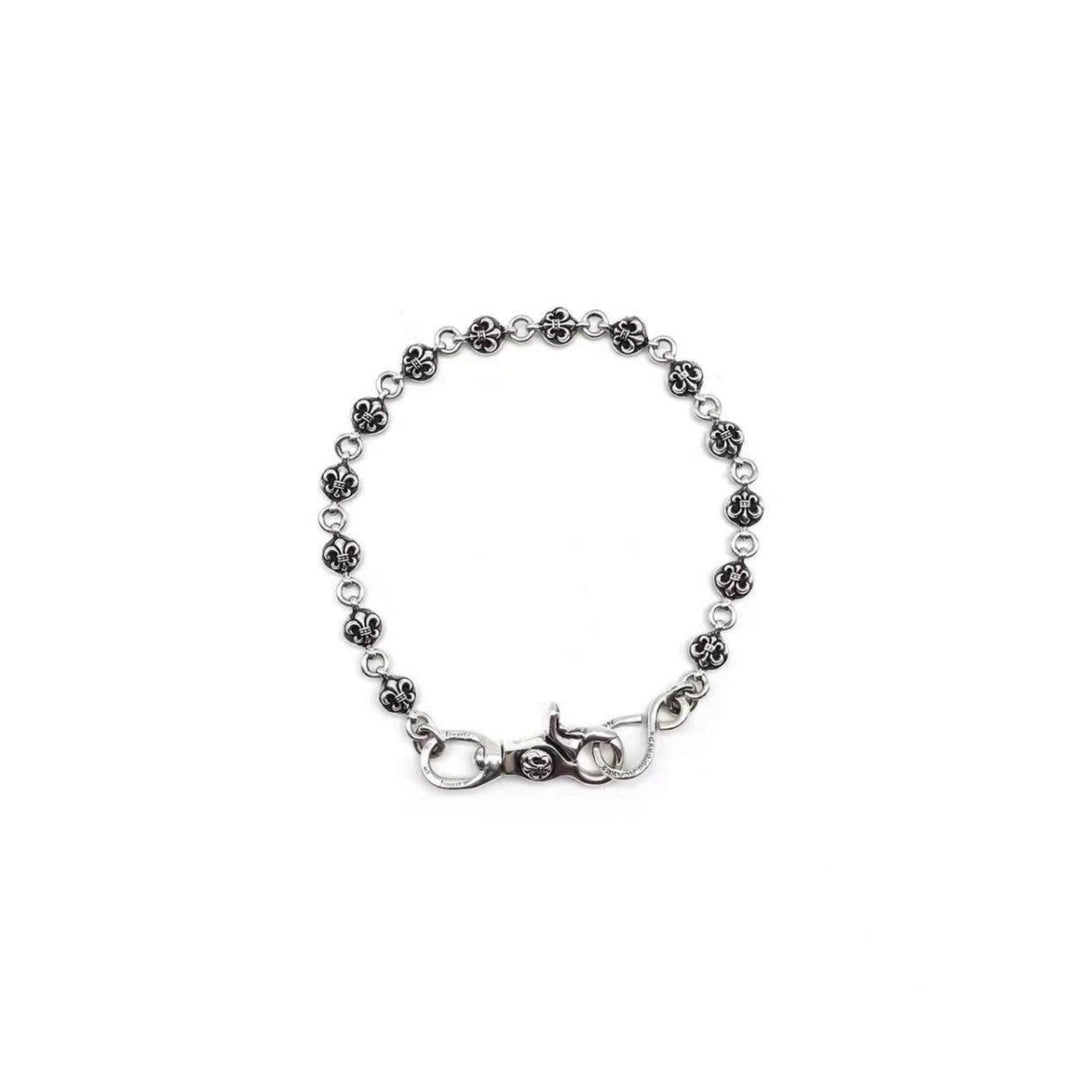 Chrome Hearts Silver 1 Clip BS Fleur Wallet Chain - SHENGLI ROAD MARKET