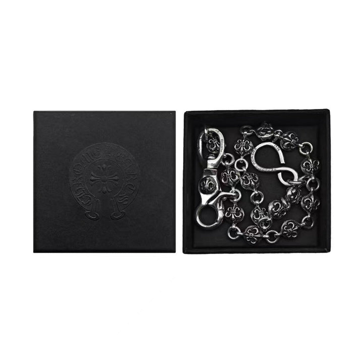 Chrome Hearts Silver 1 Clip BS Fleur Wallet Chain - SHENGLI ROAD MARKET