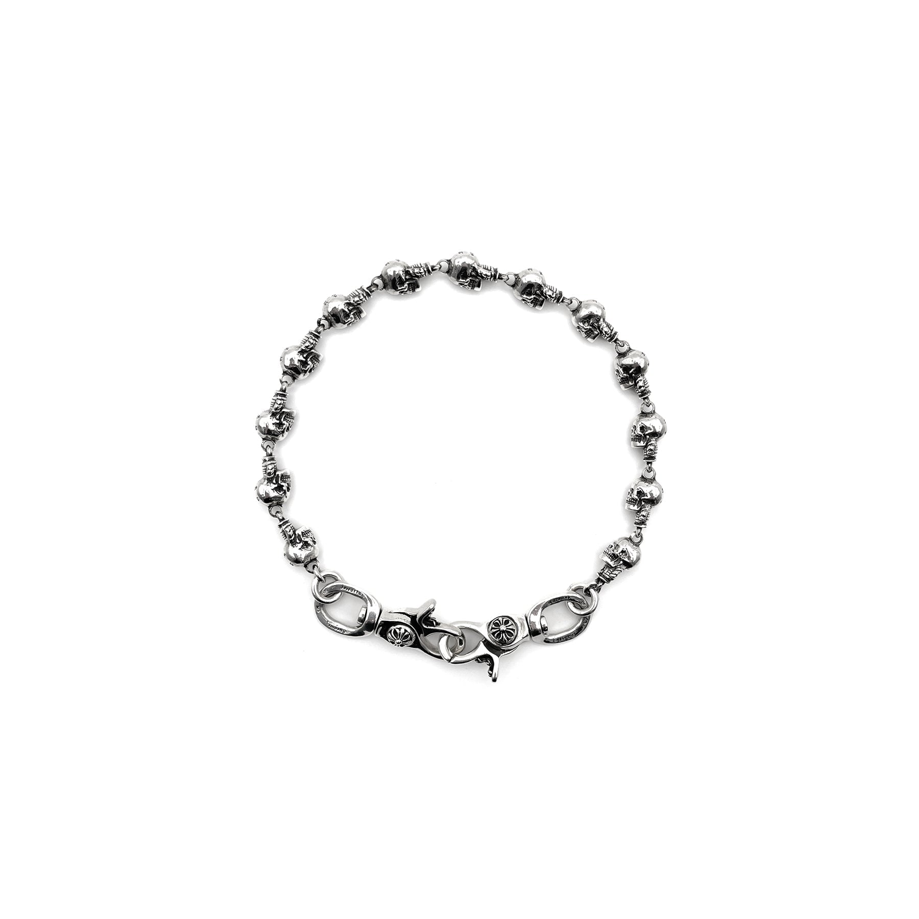 Chrome Hearts Silver 2 Clip Cross Foti Delphino Wallet Chain - SRM