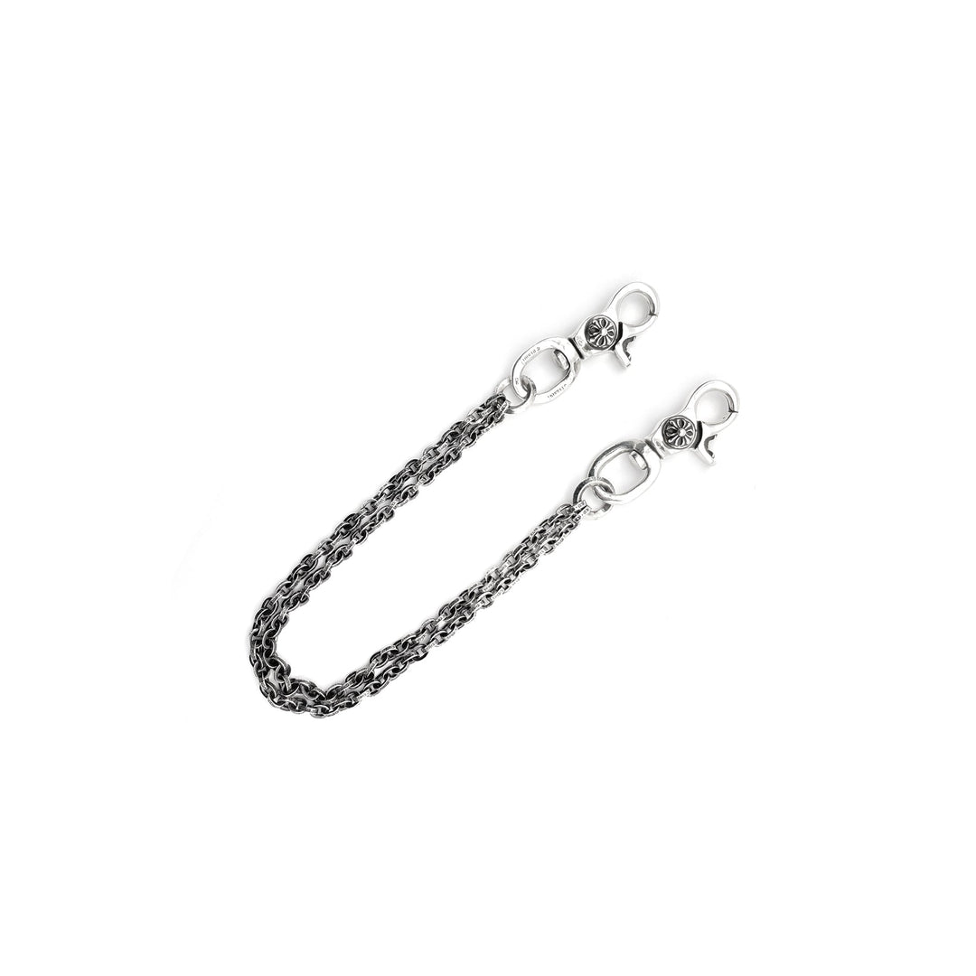 Chrome Hearts Silver 2 Clip Paperchain Wallet Chain - SHENGLI ROAD MARKET