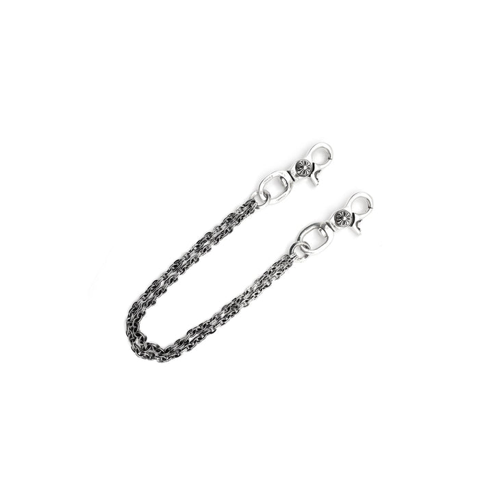 Chrome Hearts Silver 2 Clip Paperchain Wallet Chain - SHENGLI ROAD MARKET