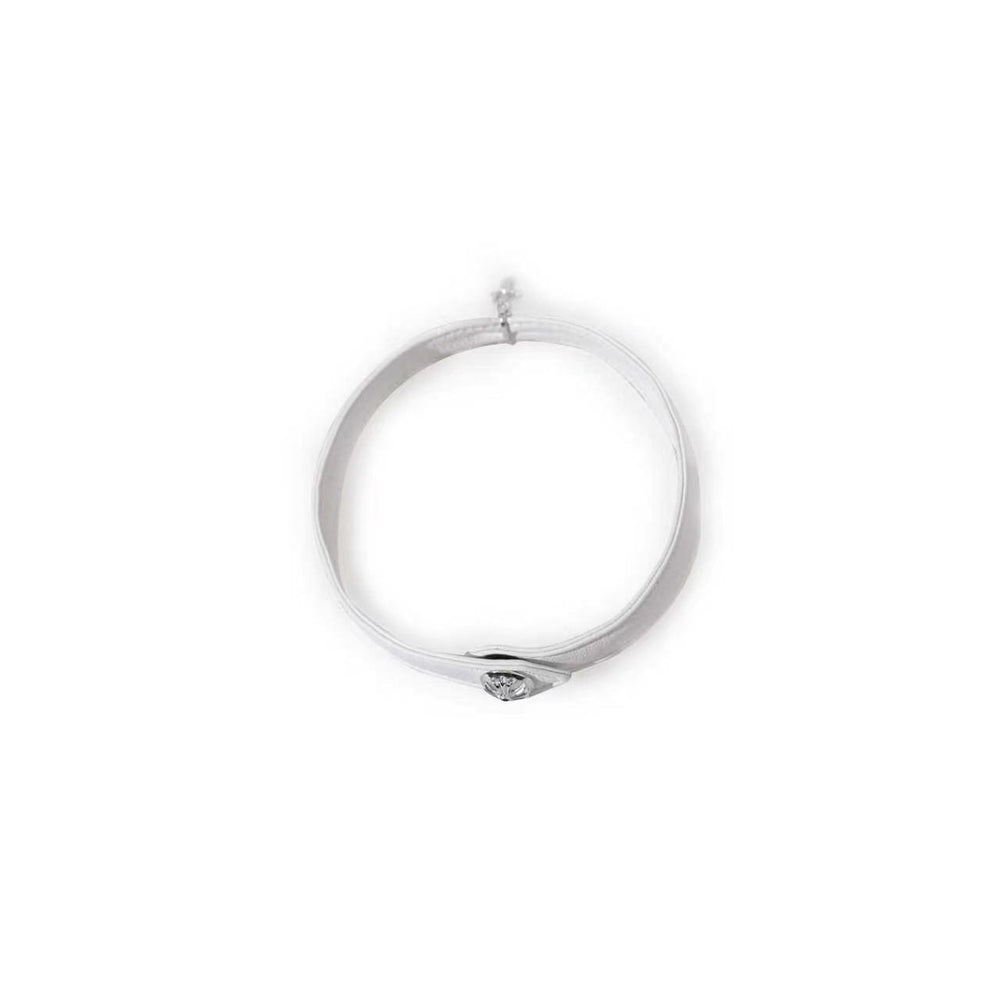 Chrome Hearts Silver Babyfat Cross Pendant Leather Choker - SHENGLI ROAD MARKET