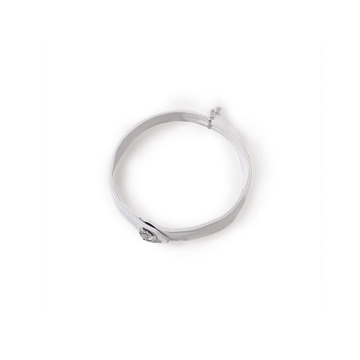 Chrome Hearts Silver Babyfat Cross Pendant Leather Choker - SHENGLI ROAD MARKET