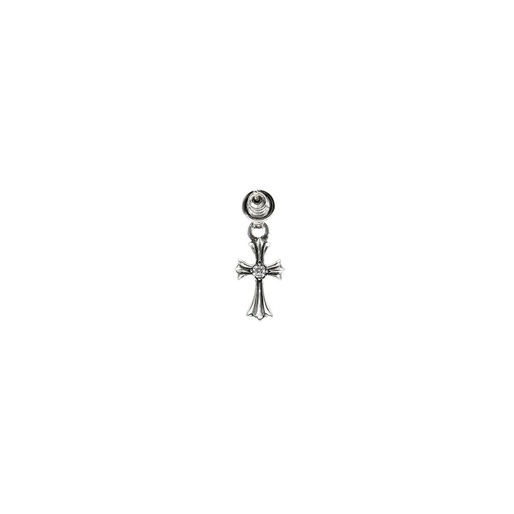 Chrome Hearts Silver Babyfat Single Diamond Earring Drop - SHENGLI ROAD MARKET