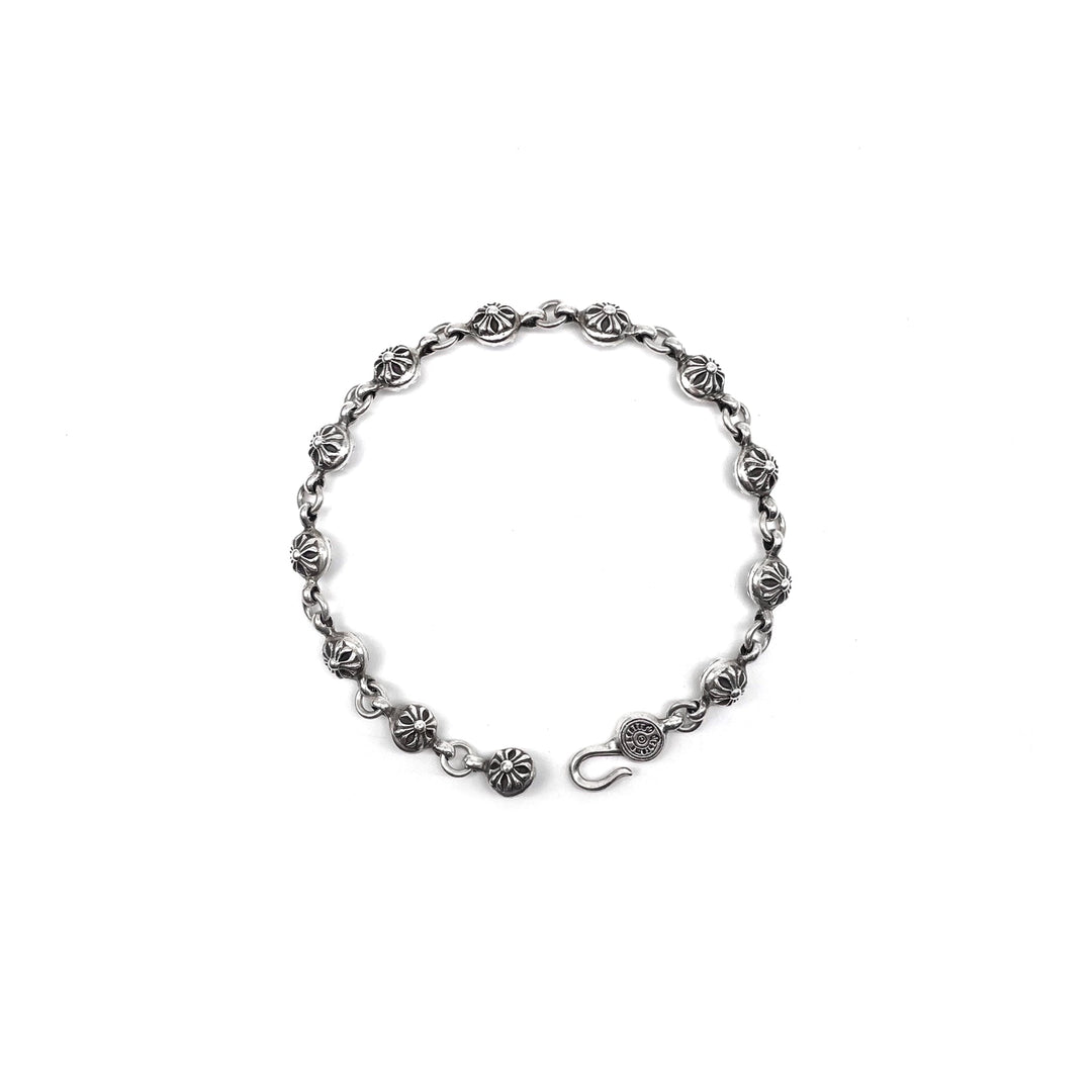 Chrome Hearts Silver Ball Cross Bracelet - SHENGLI ROAD MARKET