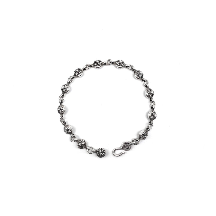 Chrome Hearts Silver Ball Cross Bracelet - SHENGLI ROAD MARKET