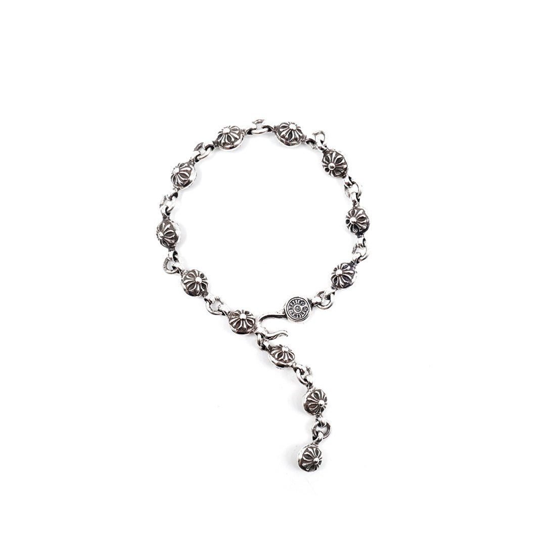 Chrome Hearts Silver Ball Cross Bracelet - SHENGLI ROAD MARKET