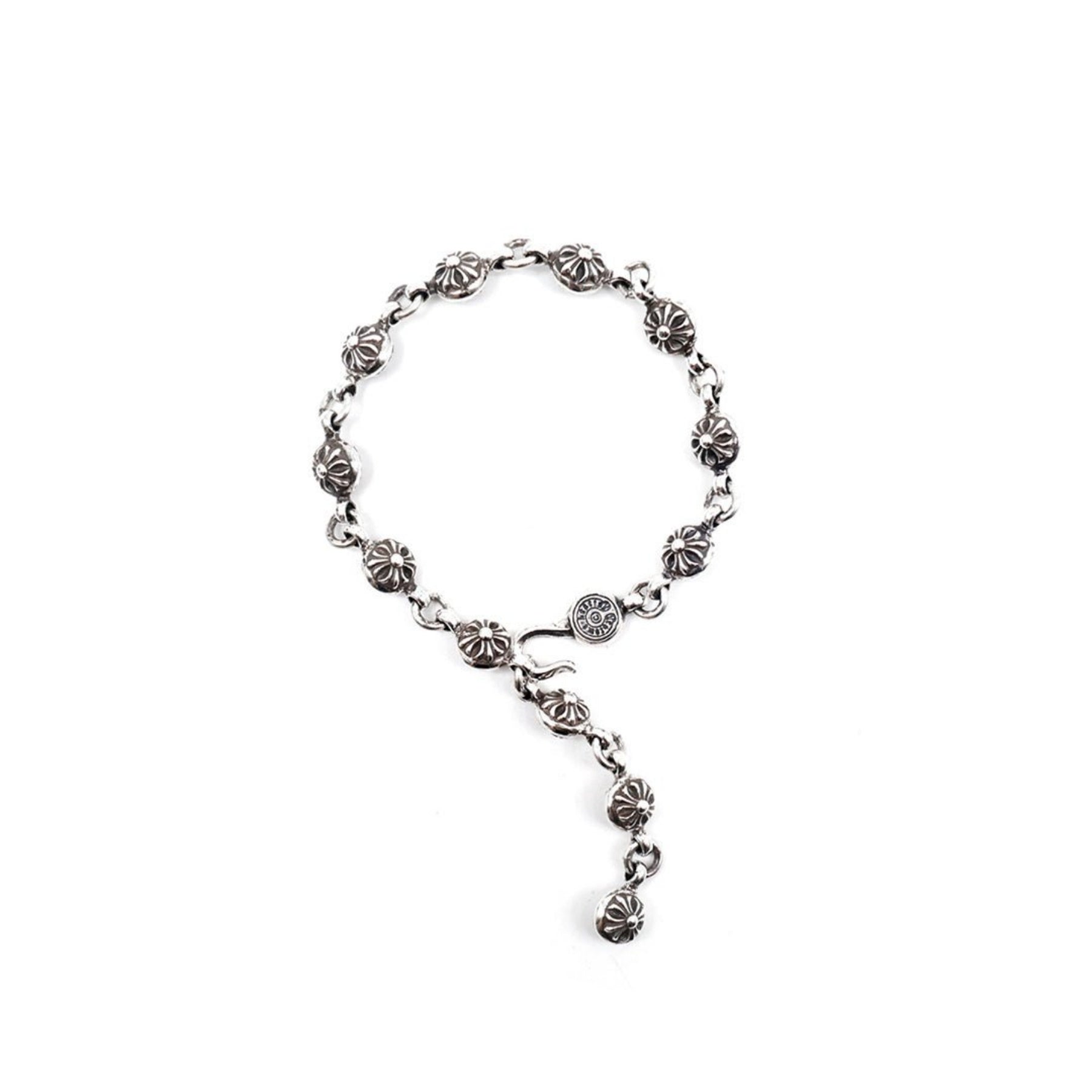 silver925 crossball bracelet クロム nuance Chrome Hearts Silver Ball Cross Bracelet-SHENGLI ROAD MARKET