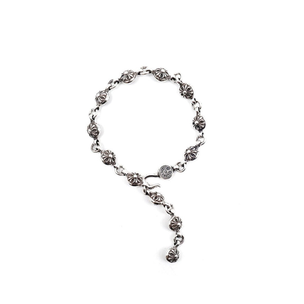 Chrome Hearts Silver Ball Cross Bracelet - SHENGLI ROAD MARKET