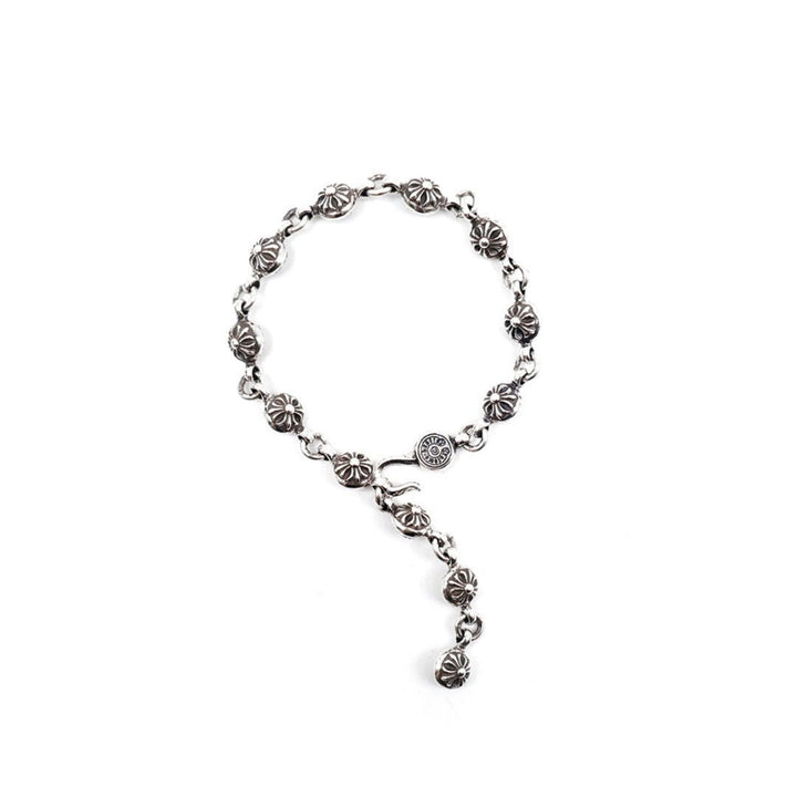 Chrome Hearts Silver Ball Cross Bracelet - SHENGLI ROAD MARKET