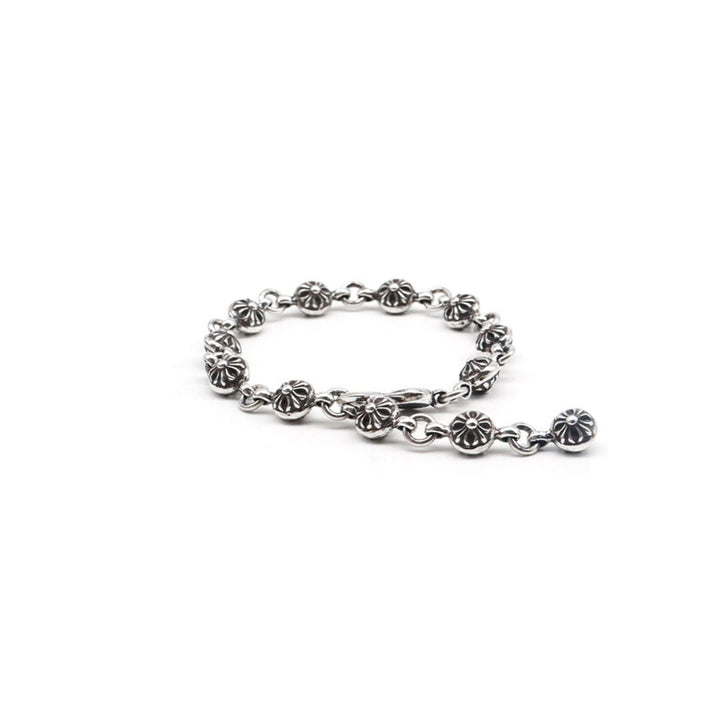 Chrome Hearts Silver Ball Cross Bracelet - SHENGLI ROAD MARKET