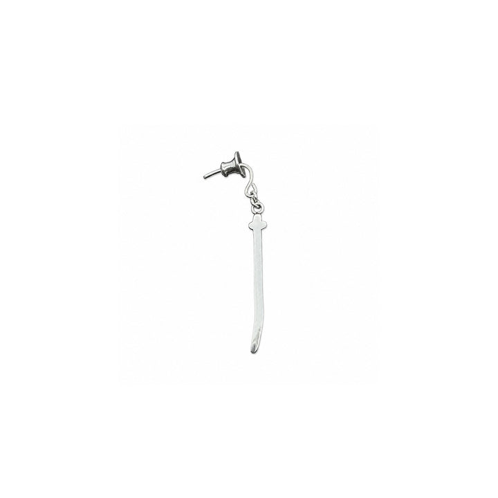 Chrome Hearts Silver Black Diamond Sword Earring Drop - SHENGLI ROAD MARKET