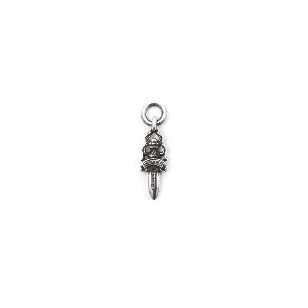 Chrome Hearts Silver Black Diamonds Dagger Pendant - SHENGLI ROAD MARKET
